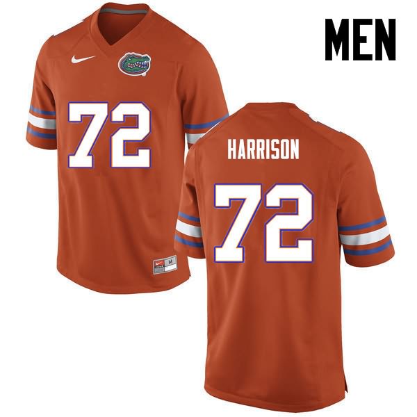 NCAA Florida Gators Jonotthan Harrison Men's #72 Nike Orange Stitched Authentic College Football Jersey KDR5164DH